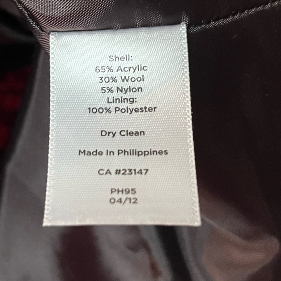 Talbots Women's Red Tweed Jacket - Picture 4 of 5